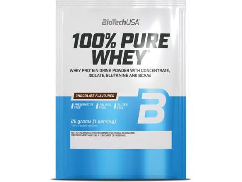 Tejsavó fehérjepor, 28g, BIOTECH USA 100 százalék  Pure Whey, csokoládé (KHEBIOUSA92)