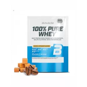   Tejsavó fehérjepor, 28g, BIOTECH USA 100 százalék  Pure Whey, karamell-cappuccino (KHEBIOUSA94)