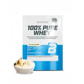   Tejsavó fehérjepor, 28g, BIOTECH USA 100 százalék  Pure Whey, tejberizs (KHEBIOUSA97)
