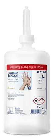 Kézfertőtlenítő gél, alkoholos, 1 l, S1 rendszer, TORK, átlátszó (KHH170)