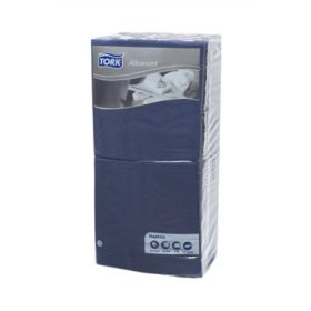   Szalvéta, 1/4 hajtogatott, 2 rétegű, 33x33 cm, Advanced, TORK Lunch, sötétkék (KHH320)