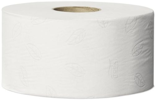 Toalettpapír, T2 rendszer, 2 rétegű, 18, 8 cm átmérő, Advanced, TORK Mini Jumbo, fehér (KHH339)