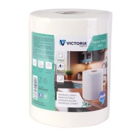   Kéztörlő, tekercses, 2 rétegű, 300 lap, VICTORIA HYGIENE, Fine XL (KHH355HS)