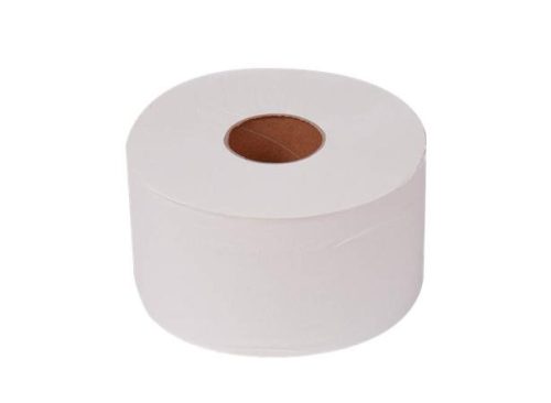 Toalettpapír, T2 rendszer, 2 rétegű, 19 cm átmérő Mini Jumbo, fehér (KHH499)