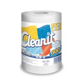   Törlőkendő, tekercses, univerzális, 2 rétegű, LUCART CLEANIT 300, fehér (KHH609)