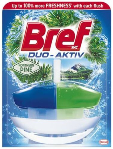 WC illatosító gél, 50 ml, BREF Duo Aktiv, fenyő (KHH610)