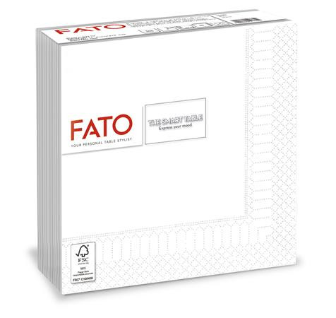Szalvéta, 1/4 hajtogatott, 33x33 cm, FATO Smart Table, fehér (KHH651)