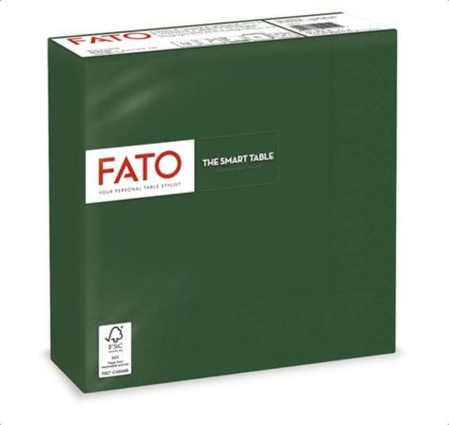 Szalvéta, 1/4 hajtogatott, 33x33 cm, FATO Smart Table, zöld (KHH656)