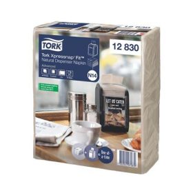  Szalvéta, adagolós, 2 rétegű, 21,3x16,5 cm, N14 rendszer, Advanced, TORK Xpressnap Fit, natúr (KHH674)