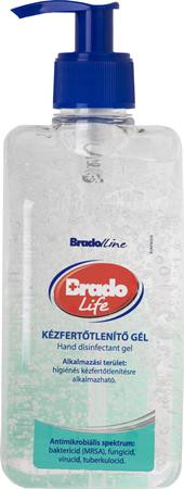 Kézfertőtlenítő gél, alkoholos, pumpás, 500 ml, BRADOLIFE (KHH689)