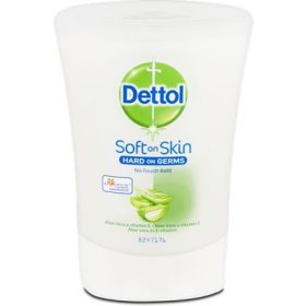   Folyékony szappan utántöltő, 250 ml, DETTOL, Aloe Vera és E-vitamin (KHH711)