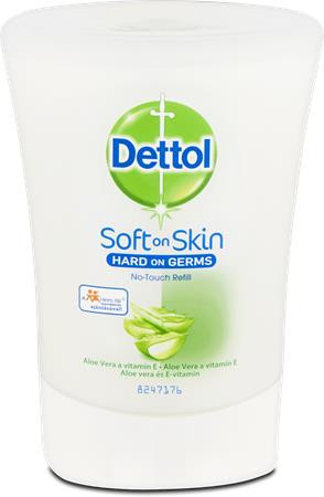 Folyékony szappan utántöltő, 250 ml, DETTOL, Aloe Vera és E-vitamin (KHH711)