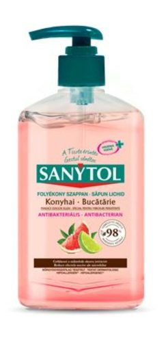 Antibakteriális folyékony szappan, 250 ml, SANYTOL Konyhai (KHH737)