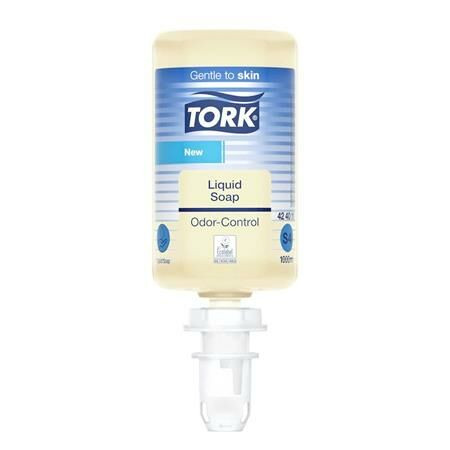 Folyékony szappan, 1 l, S4 rendszer, szagsemlegesítő, TORK Odor-Control, átlátszó (KHH741)