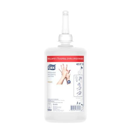 Folyékony szappan, fertőtlenítő, alkoholmentes, 1 l, S1 rendszer, TORK (KHH745)
