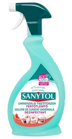 Általános tisztító- és fertőtlenítő spray, 500 ml, SANYTOL, grapefruit (KHH781)
