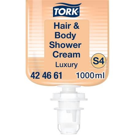Folyékony szappan, 1 l, S4 rendszer, TORK Luxury, tusoláshoz és hajmosáshoz (KHH796)