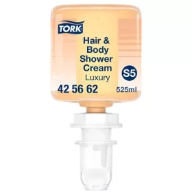   Krémtusfürdő és sampon, 0,525 l, S5 rendszer, Premium, TORK Mini Luxus, borostyán (KHH820)