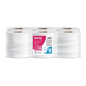   Toalettpapír, 2 rétegű, 124,8 m, 18 cm átmérő, SOVIO (KHH856)