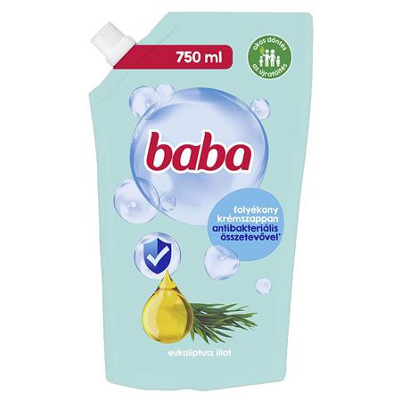 Folyékony szappan utántöltő, 750 ml, BABA, eukaliptusz (KHH895)