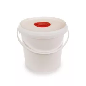   Vödör szöszmentes törlőkendő adagolásához, visszazárható fedéllel, 6,5 l, fehér (KHH896)