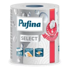   Háztartási papírtörlő, 4 rétegű, 265 lap, 1 tekercses, PUFINA Select (KHH947)