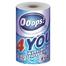   Háztartási papírtörlő, 2 rétegű, 200 lap, tekercses, OOOPS 4You (KHHVP041)