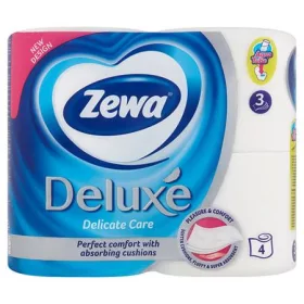   Toalettpapír, 3 rétegű, kistekercses, 4 tekercs, ZEWA Deluxe, fehér (KHHZ01)