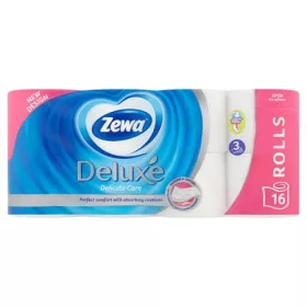   Toalettpapír, 3 rétegű, kistekercses, 16 tekercs, ZEWA Deluxe, fehér (KHHZ03)