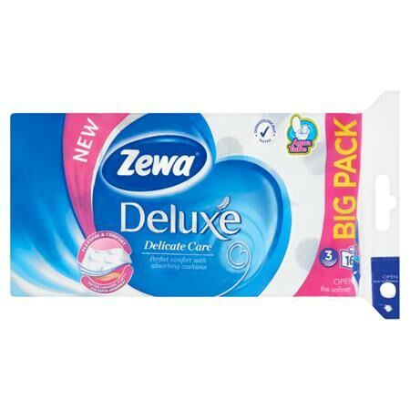 Toalettpapír, 3 rétegű, kistekercses, 16 tekercs, ZEWA Deluxe, fehér (KHHZ03)