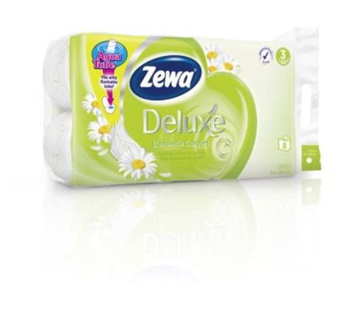 Toalettpapír, 3 rétegű, kistekercses, 8 tekercs, ZEWA Deluxe, kamilla (KHHZ04)