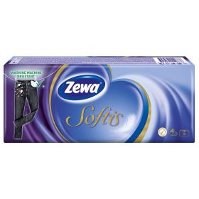   Papír zsebkendő, 4 rétegű, 10x9 db, ZEWA Softis, classic (KHHZ09H)