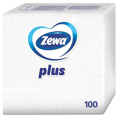 Szalvéta, 100 db-os, ZEWA, fehér (KHHZ16)