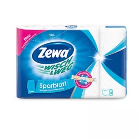   Háztartási papírtörlő, 2 rétegű, 4 tekercses, ZEWA Wisch&Weg sparblatt (KHHZ32)
