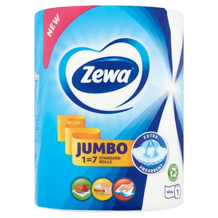 Kéztörlő, tekercses, 325 lap, ZEWA Jumbo White (KHHZ35)