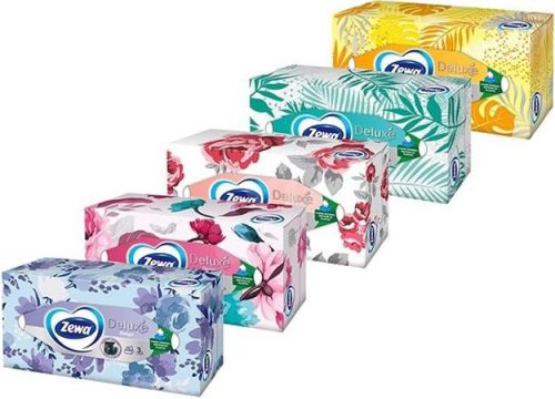 Papír zsebkendő, 3 rétegű, 150 db, ZEWA Deluxe, illatmentes (KHHZ39)