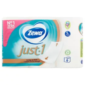   Toalettpapír, 5 rétegű, kistekercses, 6 tekercs, ZEWA Just1 (KHHZ40)