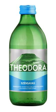 Ásványvíz, szénsavas, üveges, THEODORA, 0,33 l Kereki (KHI140V)