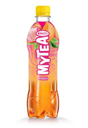 Üdítőital, szénsavmentes, 0,5 l, RAUCH Mytea, őszibarack (KHI165V)