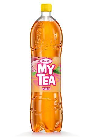 Üdítőital, szénsavmentes, 1,5 l, RAUCH Mytea, őszibarack (KHI167V)