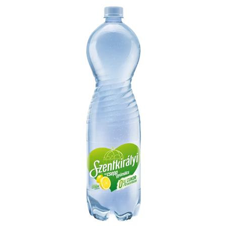 Ásványvíz, ízesített, SZENTKIRÁLYI, 1,5 l, Egy csepp gyümölcs, citrom (KHI192V)