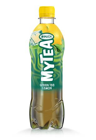Üdítőital, szénsavmentes, 0,5l, RAUCH Mytea, zöld tea citrommal (KHI329V)