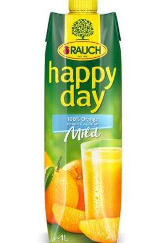 Gyümölcslé, 100 százalék , 1l, RAUCH Happy day, narancs mild C vitaminnal (KHI337)