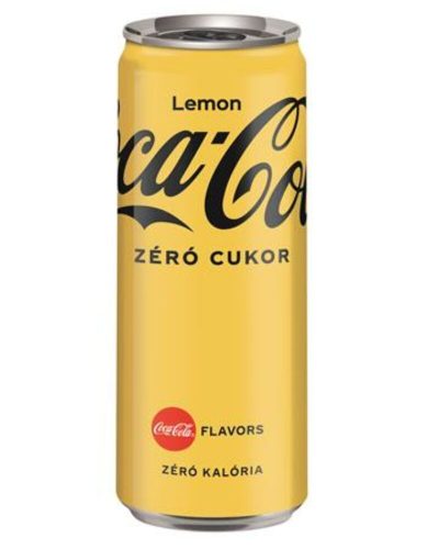 Üdítőital, szénsavas, 0,33 l, dobozos, COCA COLA Coca Cola Zero Lemon (KHI408)