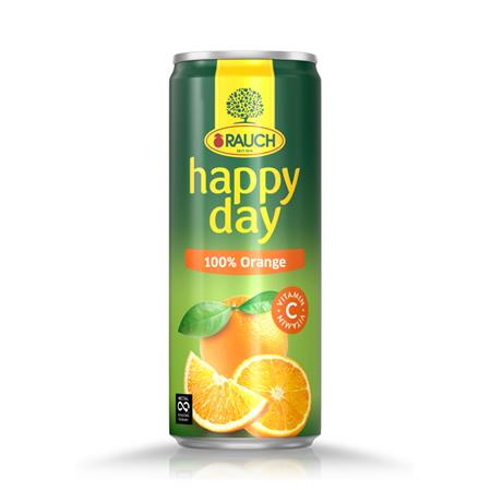 Gyümölcslé, 100 százalék , 0,33 l, dobozos, RAUCH Happy day, Orange (KHI451)