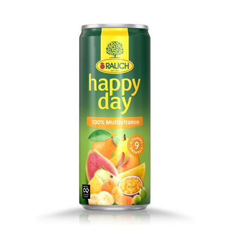 Gyümölcslé, 100 százalék , 0,33 l, dobozos, RAUCH Happy day, Multivitamin (KHI452)