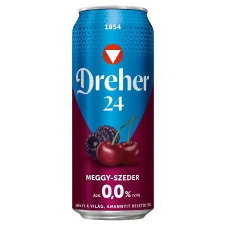 Alkoholmentes sör, 0,5 l, dobozos, DREHER 24, meggy-szeder (KHI487V)