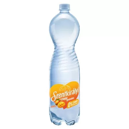 Ásványvíz, ízesített, SZENTKIRÁLYI, 1,5 l, Egy csepp gyümölcs, mangó (KHI496V)