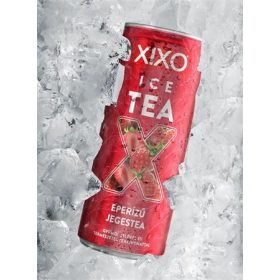   Üdítőital, szénsav- és cukormentes, 250 ml, XIXO Ice Tea, eperízű rooibos jegestea (KHI507V)