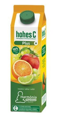 Gyümölcslé, 100 százalék , 1 l, HOHES C Plus Magnézium, narancs-alma-szőlő-lime (KHIH07)